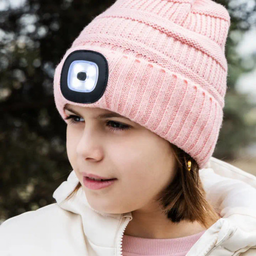Night Scope Kids Dakota Rechargeable Led Beanie - Pink