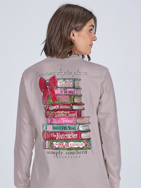 Simply Southern Women's Long Sleeve Books Tee Simply Southern Women's Long Sleeve Books Tee