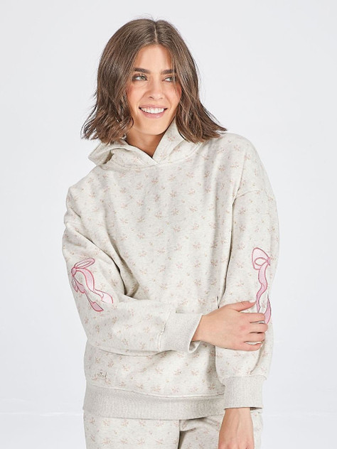 Simply Southern Women's Pink Bow Alice Hoodie