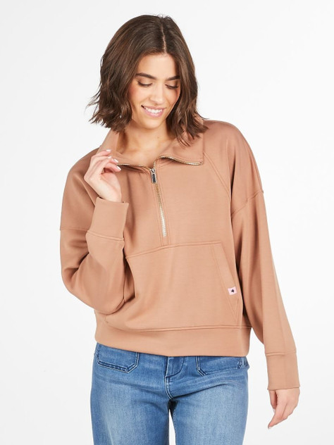 Simply Southern Women's Half-Zip Raglan - Umber Simply Southern Women's Half-Zip Raglan - Umber