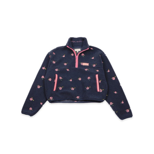 Simply Southern Youth Girls Taylor Pullover - Pink Flowers
