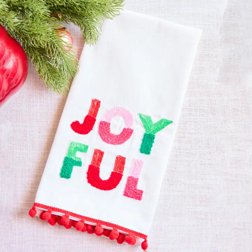 Mary Square Joyful Tea Towel