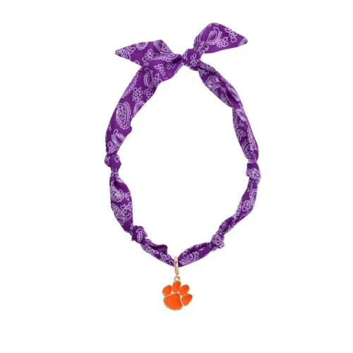 Canvas Clemson Tigers Logo Bandana Scarf Necklace Canvas Clemson Tigers Logo Bandana Scarf Necklace