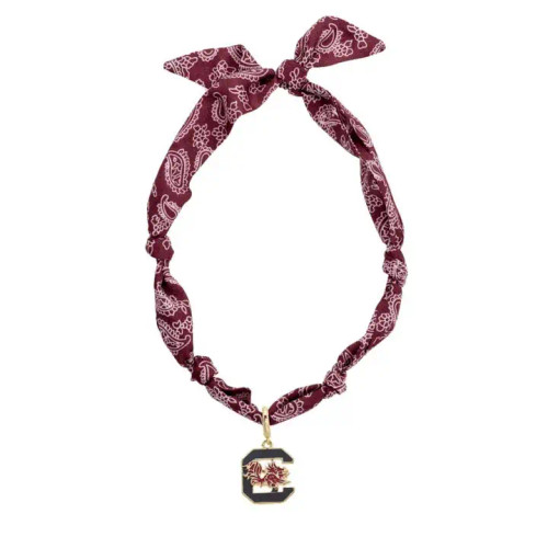 Canvas South Carolina Gamecocks Logo Bandana Scarf Necklace