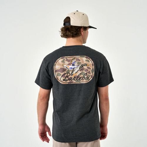 Burlebo Men's Ducks Flying In Tee - Heather Black