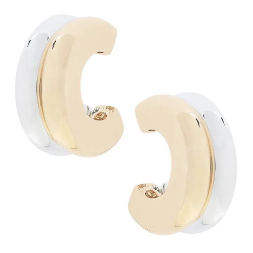 Canvas Dylan Double Hoop Earrings in Shiny Two Tone Canvas Dylan Double Hoop Earrings in Shiny Two Tone