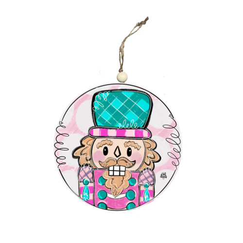 DK Designs Pink Nutcracker Circle Ornament DK Designs Pink Nutcracker Circle Ornament