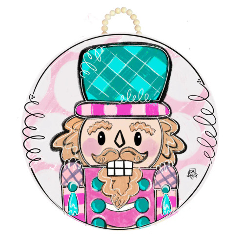 DK Designs Pink Nutcracker Circle Door Hanger DK Designs Pink Nutcracker Circle Door Hanger