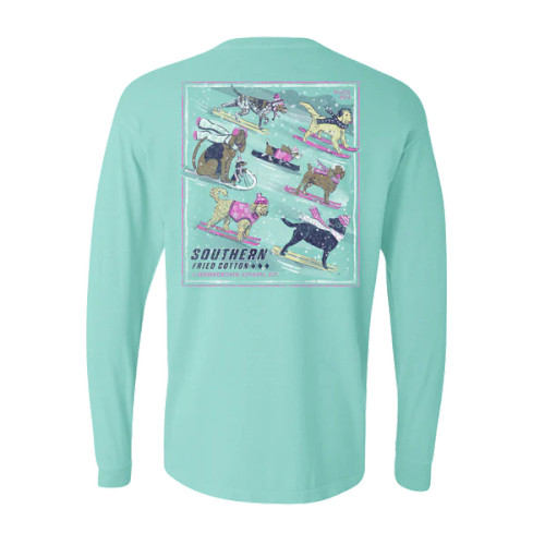 Southern Fried Cotton Women's Pups on the Slopes Long Sleeve T-Shirt