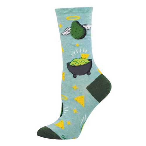 Socksmith Women’s Holy Guacamole Crew Socks - Blue Heather