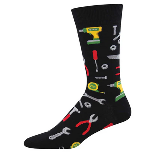 Socksmith Men's All Fixed Novelty Crew Sock - Black