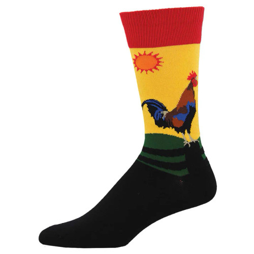 Socksmith Men’s Early Riser Novelty Crew Socks - “Morning Gold”