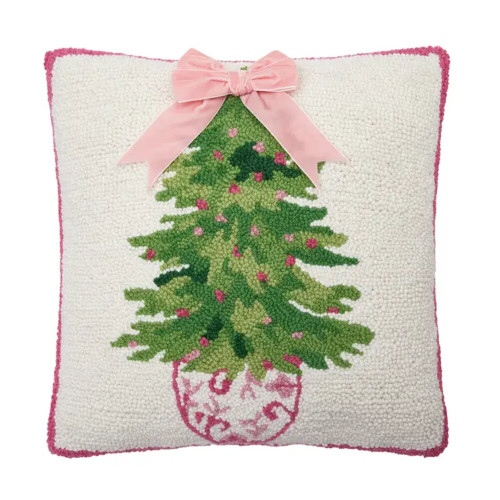 Peking Handicraft Chinoiserie Ribbon Tree Hook Pillow Peking Handicraft Chinoiserie Ribbon Tree Hook Pillow