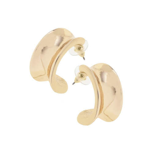 Canvas Callie Chunky Hoop Earrings in Shiny Gold