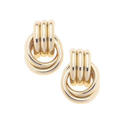 Canvas Goldie Vintage Knot Earrings in Shiny Gold Canvas Goldie Vintage Knot Earrings in Shiny Gold