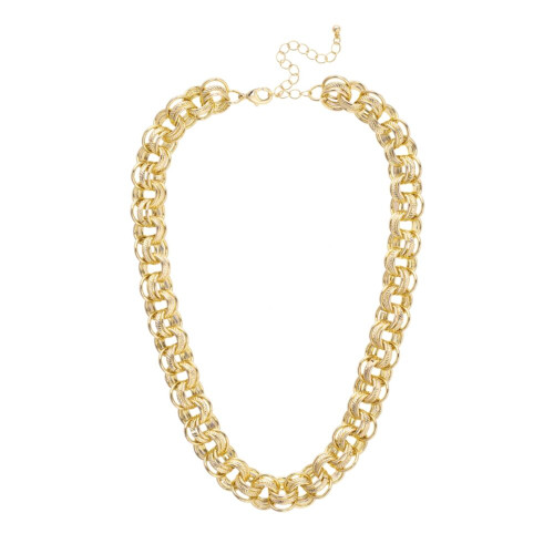 Canvas Agnes Triple Link Necklace in Shiny Gold Canvas Agnes Triple Link Necklace in Shiny Gold