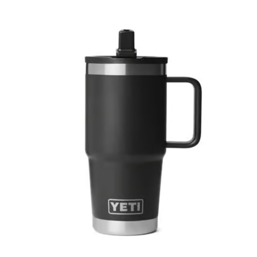 Yeti Black 20oz Rambler Travel Straw Mug