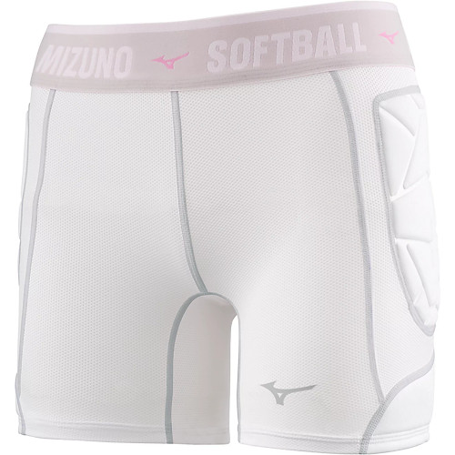 Mizuno Girls RB Shield Padded Sliding Shorts – White