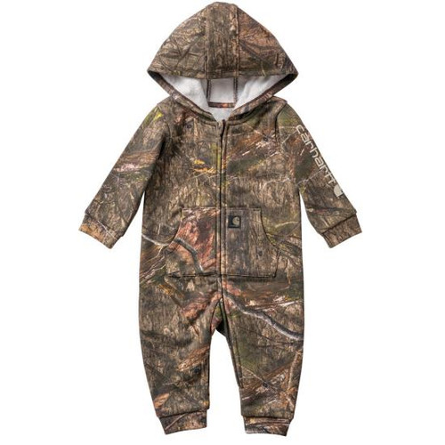 Carhartt Infant Boys Zip Front Hooded Camo Coveralls - Mossy Oak Country DNA