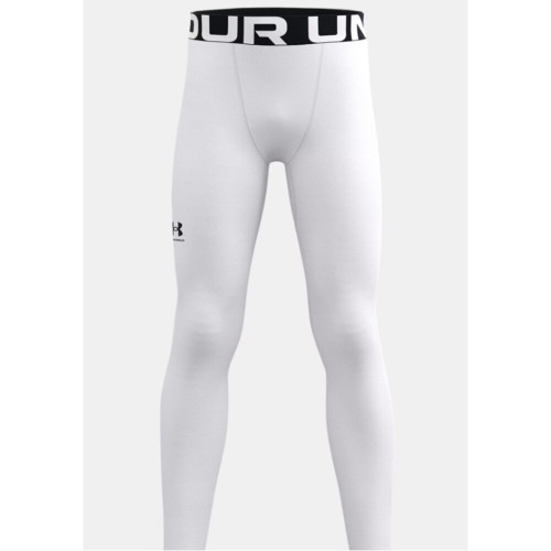 Under Armour Boys UA ColdGear Leggings - White/Black