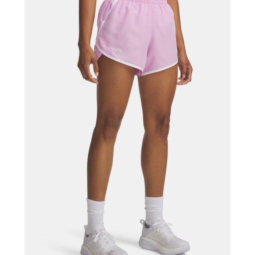 Under Armour Women's UA Fly-By 3" Shorts - Pink Dawn/White/Reflective