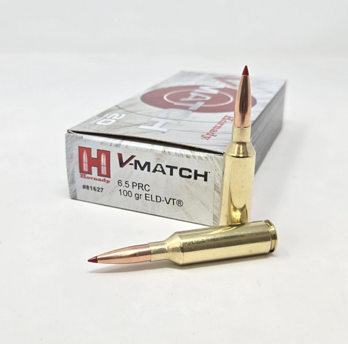 Hornady 6.5 PRC Ammunition V-Match H81627 100 Grain ELD-VT 20 Rounds