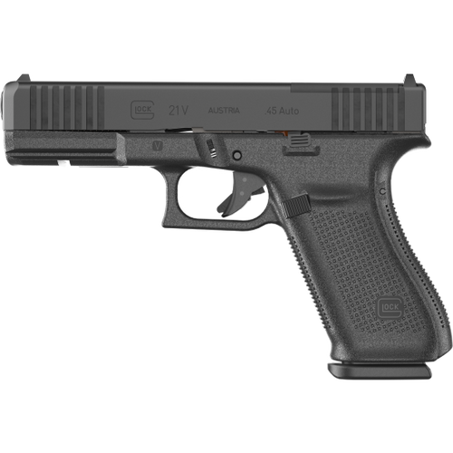 Glock 21 V MOS 4.61" .45 ACP OR FS Rail (3)13rd Pistol, Black