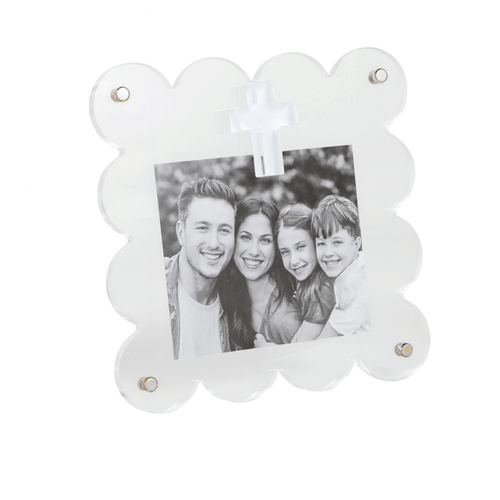 Mud Pie Clear Acrylic Cross Frame