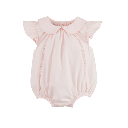 Mud Pie Baby Girl Collared Poplin Baby Bubble - Pink
