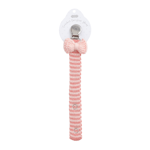 Mud Pie Crochet Light Pink Bow Pacy Clip