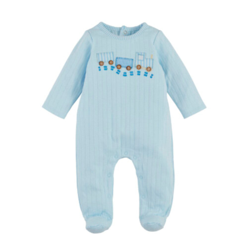 Mud Pie Baby Boy Train Pointelle Sleeper