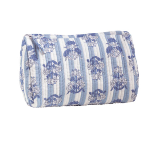 Mud Pie Cornflower Blue Block Print Case