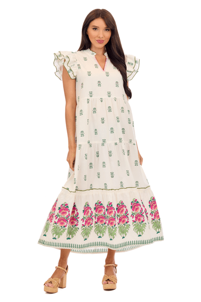 Mud Pie Women's Welton Maxi Dress - White