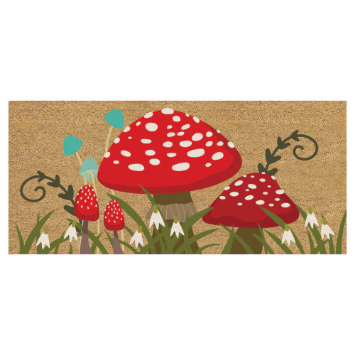 Evergreen Mushroom Patch Flocked Coir Switch Mat