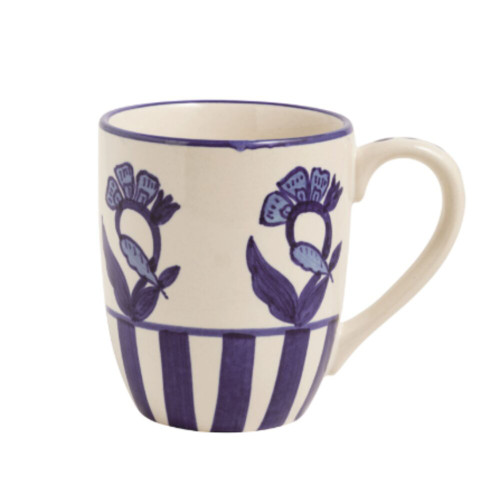 Mud Pie Blue Flower Mug