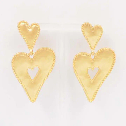 What's Hot Double Puffy Heart Earring