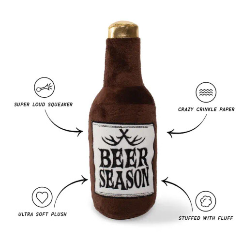 PetShop Beer Season Antlers Plush Dog Toy