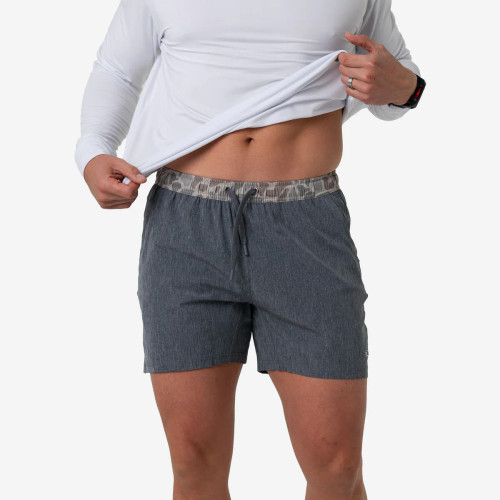 Burlebo Men's 7" Athletic Short - Grizzley Grey