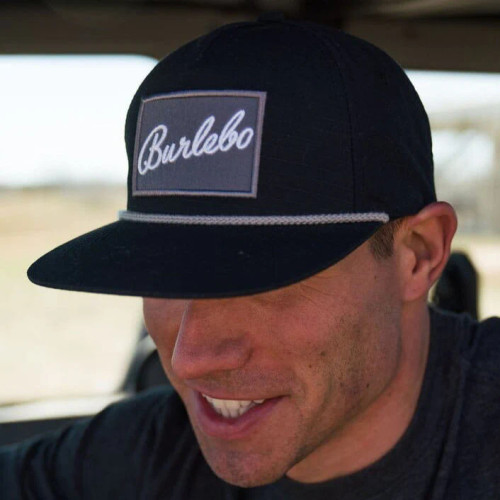 Burlebo Men's Grey Patch Cap - Black