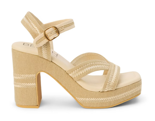 Beach by Matisse Adelaide Platform Ankle‑Strap Sandal - Sand
