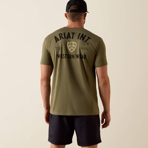 Ariat Men's Outline Shop T-Shirt - Military Heather