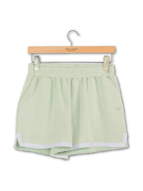 Simply Southern Women's Pintuck Lounge Shorts - Sage