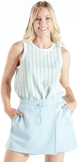 Simply Southern Women's Wrap Lounge Skort - Robins Egg