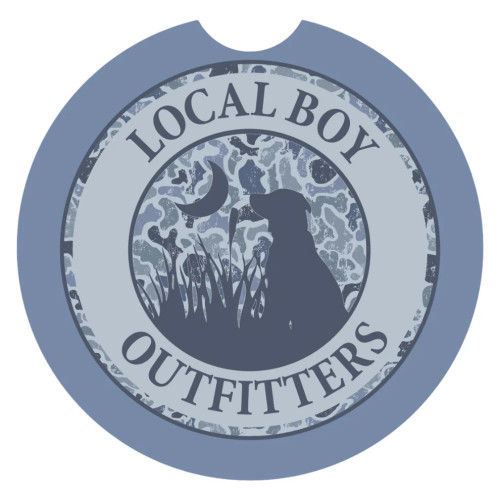 Local Boy Original Distressed LCF Cobalt Circle Car Coaster