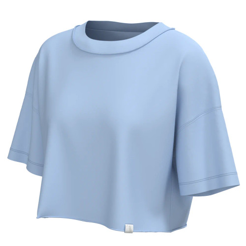 Local Girl Youth Boxy Crop Tee - Periwinkle