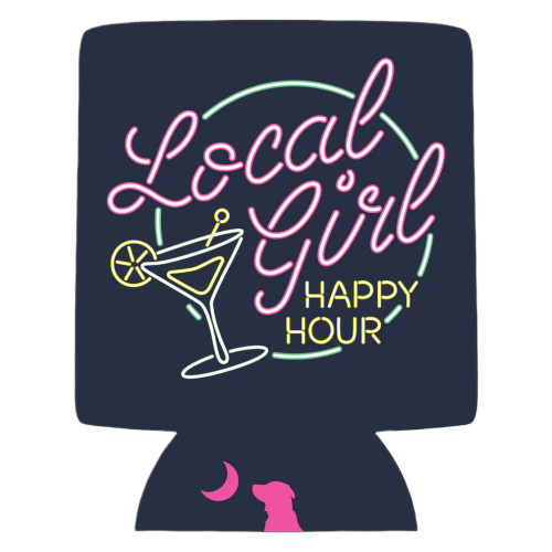 Local Girl Happy Hour Koozie - Navy