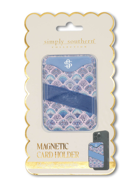 Simply Southern Purple Scalloped Shell Magnetic Wallet