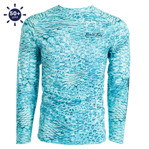 Bimini Bay Men's Abyss Performance Long Sleeve - Turquoise