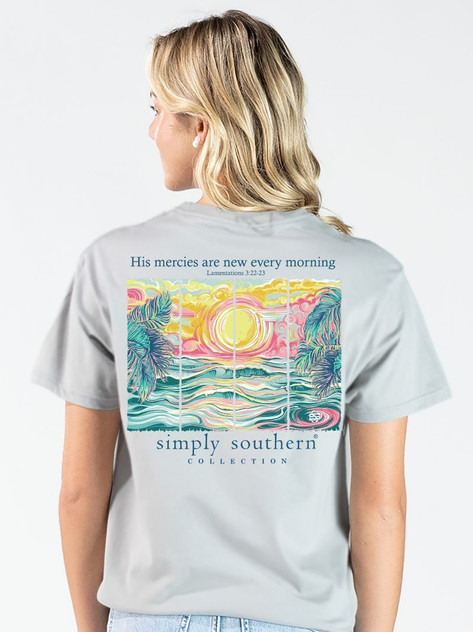 Simply Southern Women's Morning Tee - Lunar