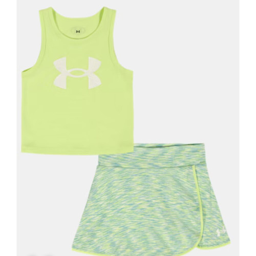 Under Armour Girls Wrap Skort Set - Faded Green